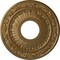 Ekena Millwork Nadia Ceiling Medallion (Fits Canopies up to 4 7/8"), 12 1/8"OD x 3 5/8"ID x 7/8"P, Pale Gold CM12NAPAS - alternate 1
